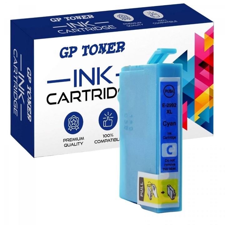 Cartus de cerneala, GP Toner, Compatibil cu Epson T2992 XP-235, XP-335, XP-435, Cyan