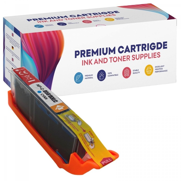 Cartus de cerneala, GP Toner, Compatibil cu Canon Pixma TS6150 TS6151 TR7550 TR8550 PGI-581XL, Cyan GG