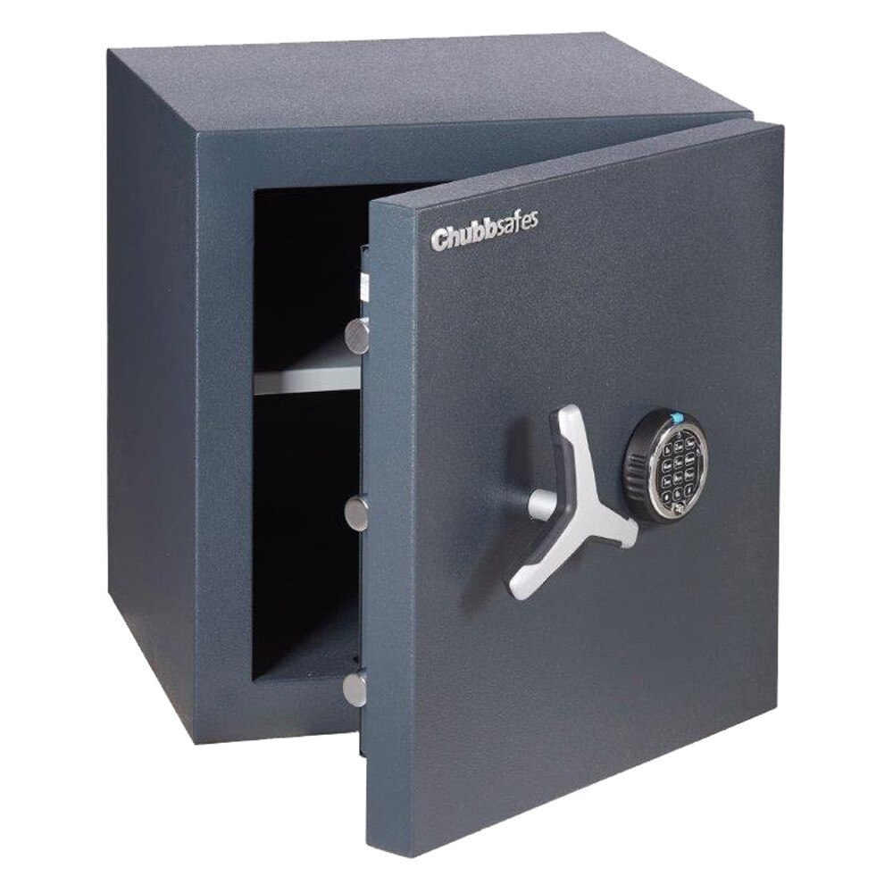 Seif certificat antiefractie si antifoc, blocare electronica, model DuoG1 60 EL CHUBB, 530x500x528 mm, antracit