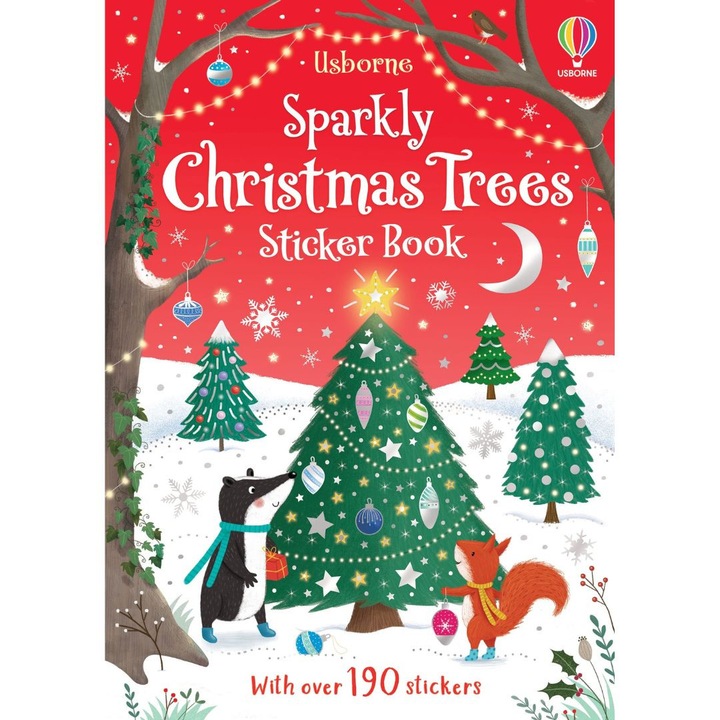 Sparkly Christmas trees sticker book