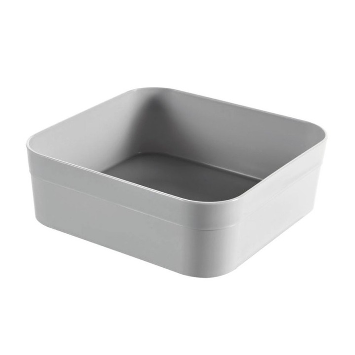 Мултифункционален органайзер за чекмедже или бюро, 15х15х5см, цвят сив