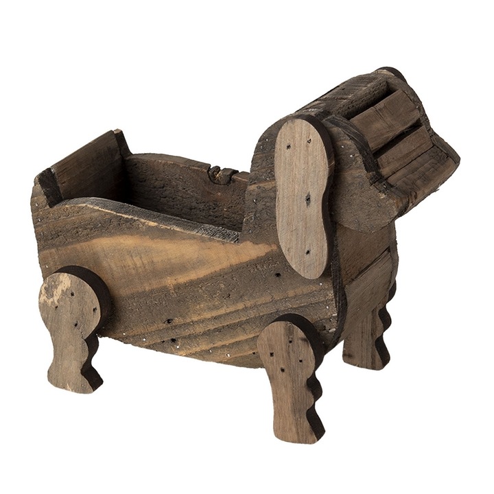Кафява дървена поставка за саксия 26 cm x 12 cm x 11 h