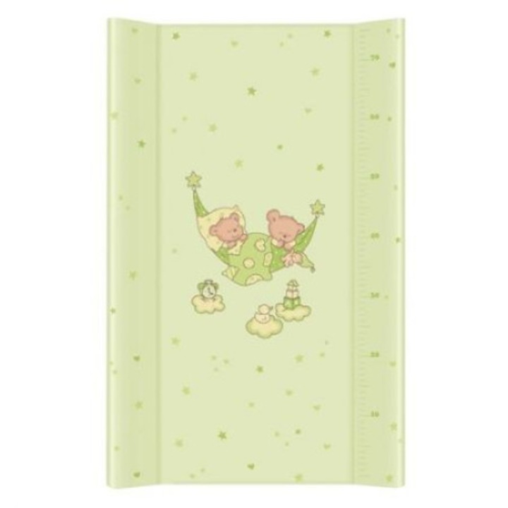 Saltea de infasat cu intaritura 80x50 cm ursuletii somnorosi verde