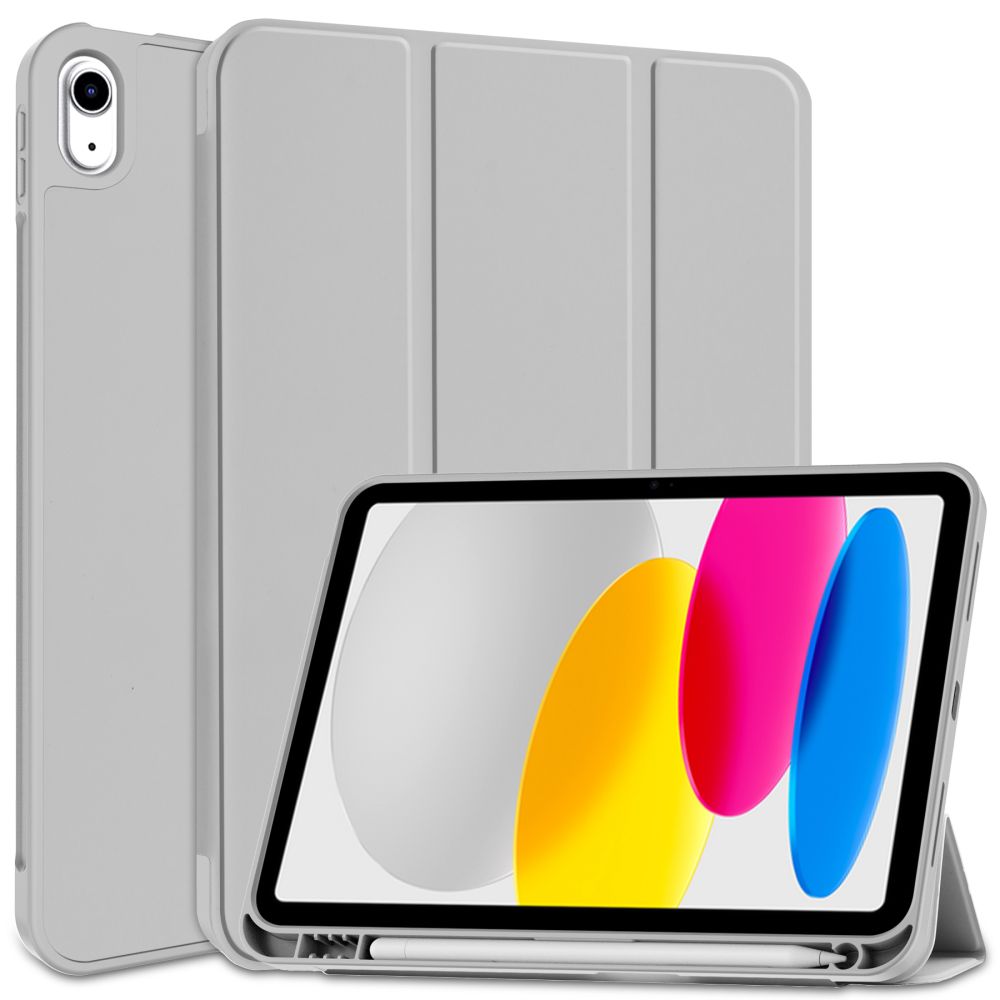 Husa Tech-Protect Smartcase Pen compatibila cu iPad 10.9 inch 2022 Grey
