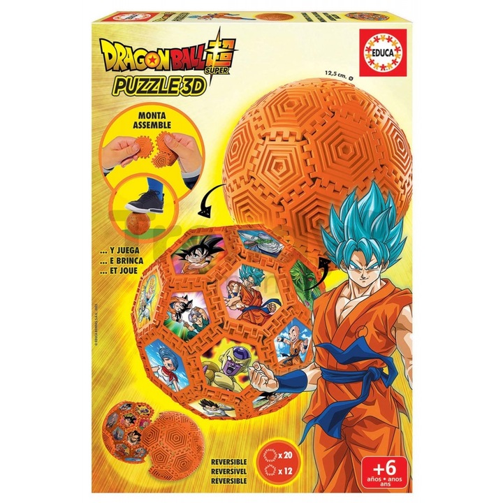 Puzzle, Educa, Dragon ball 3D, 32 piese