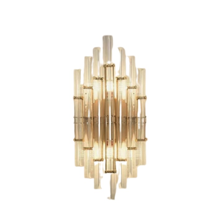 ELDER fali lámpa 2xE14 arany/kristály