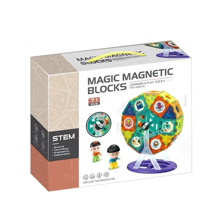 Set Constructie Magnetic Magic-Roata 71 Piese