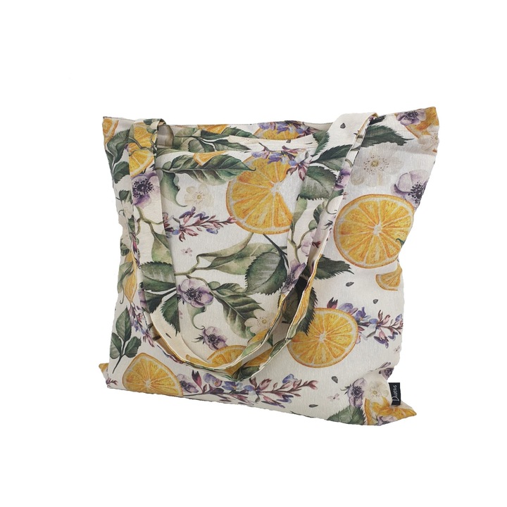 Sacosa din material textil, Daveras, citrics 101, 42 x 35 cm