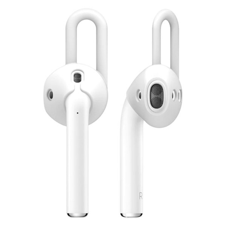 Set accesorii casti, ELAGO, AirPods 1/2, Silicon, Alb