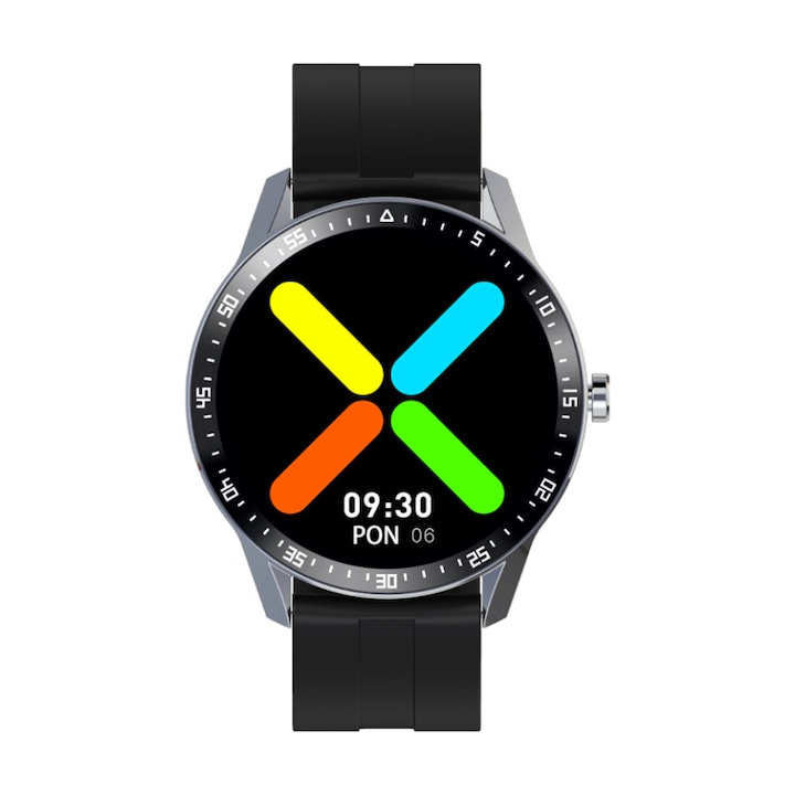 Smartwatch barbati SW018-4, G.Rossi, Cauciuc, Rosu