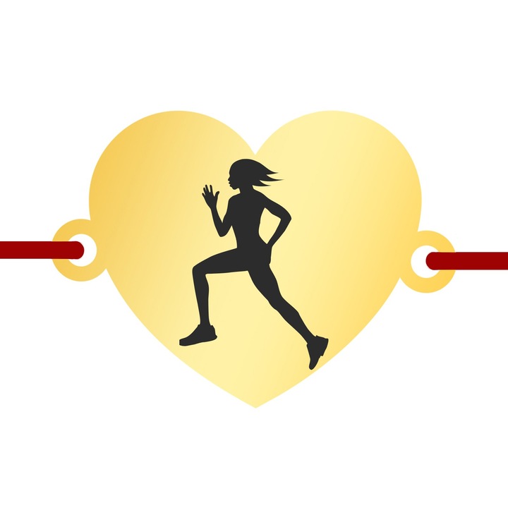 Martisor Bratara Inox Inima Aurie Atlet