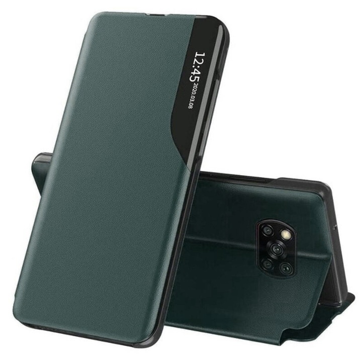 Калъф за Xiaomi Poco X3 / Poco X3 NFC / Poco X3 Pro, Techsuit eFold Series, тъмно зелен