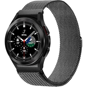 Curea smartwatch, Matcheasy, Inox, Pentru Samsung Galaxy Watch 5/4 40mm 44mm/ 5 Pro 45mm/ 4 Classic 42mm 46mm Negru