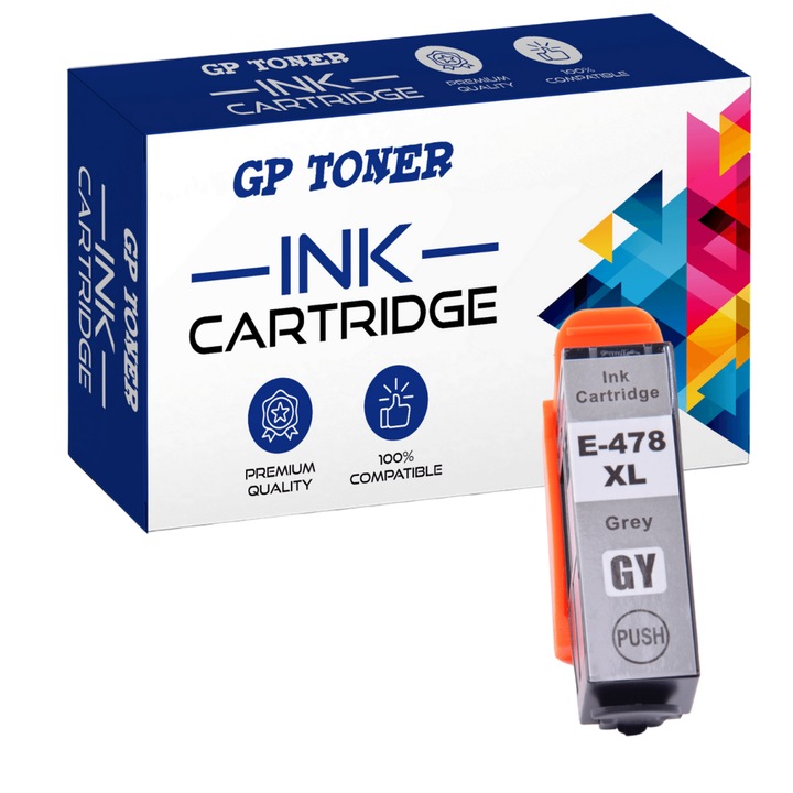 Cartus de cerneala, GP Toner, Compatibil cu Epson T3351 Epson Expression Premium XP-530 XP-540 XP-630 XP-630 Series XP-635 XP-640 XP-640 Series XP-645 XP-830 XP-900 XP-7100, Negru