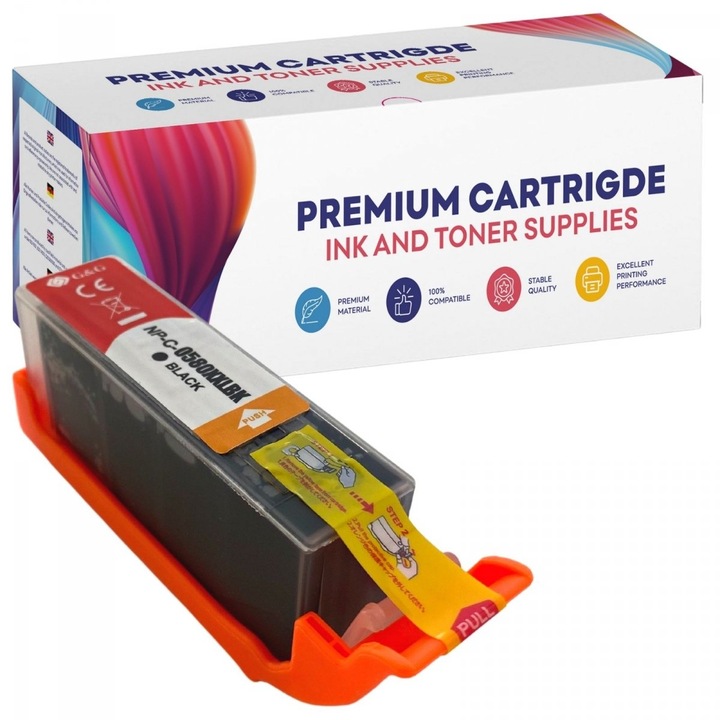 Cartus de cerneala, GP Toner, Compatibil cu Canon Pixma PGI-580PGBK TS6150 TS6151 TR7550 TR8550 PGI-580XL, Negru