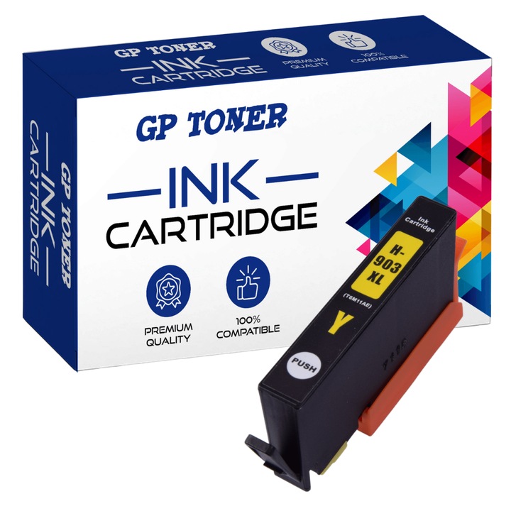Tintapatron, GP toner, kompatibilis a HP 903XL Officejet 6900 6950 6960 6970 készülékkel, sárga