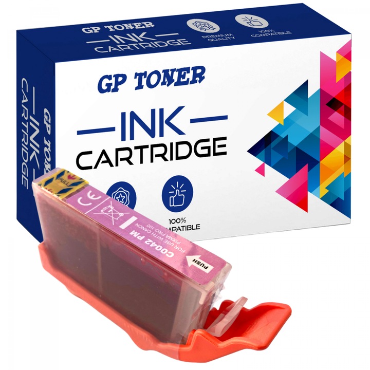Cartus de cerneala, GP Toner, Compatibil cu Canon CLI-42 Pixma Pro-100, Foto Magenta