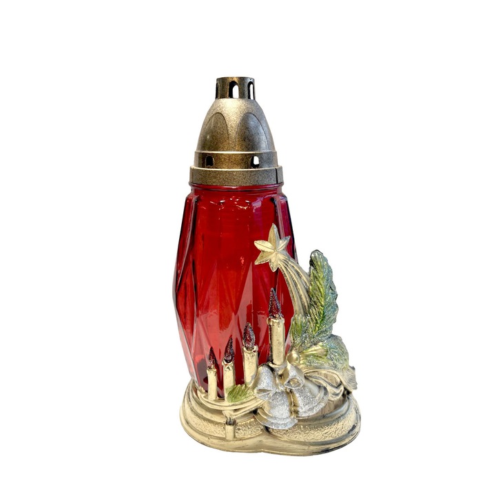 Candela Craciun Lumanari si steluta - rosu CHS-104-LUM-R