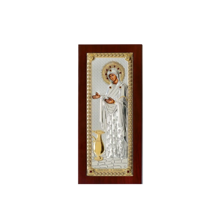 A ház növekedésének ikonja, ezüst - 5 x 9 cm