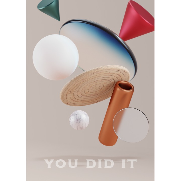 Felicitare envoy22, cu plic, You did it, Carton mat premium, A6