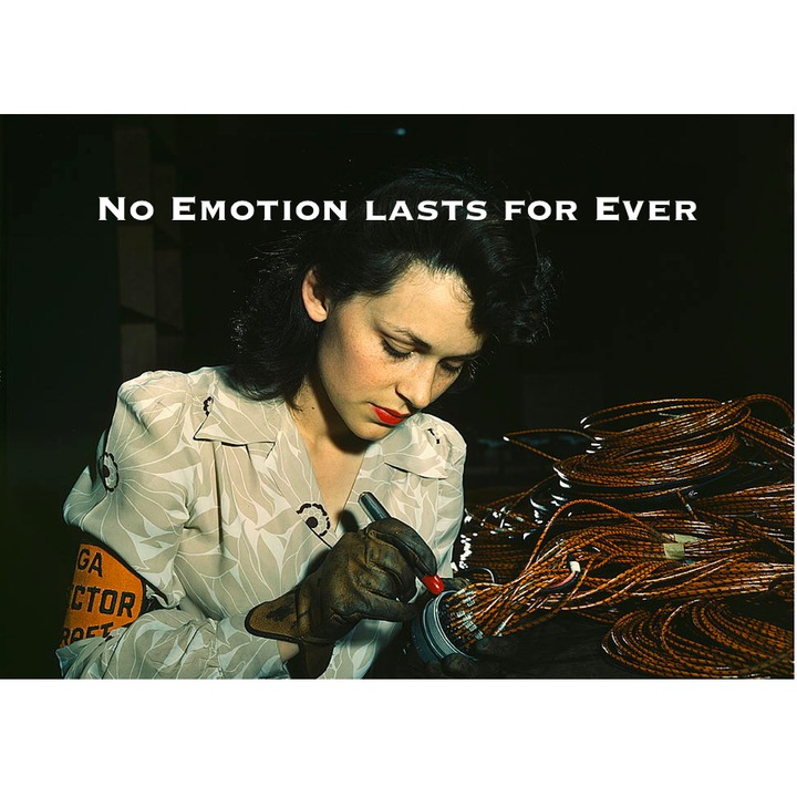 Felicitare envoy22, cu plic, No Emotion lasts for Ever, Carton mat premium, A6