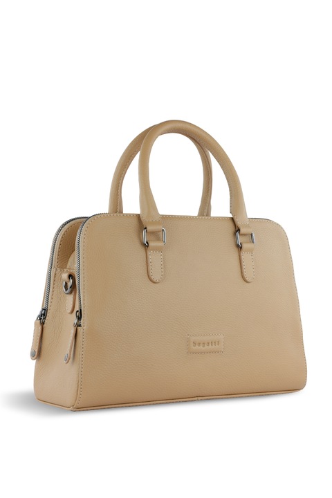 Női táska, Bugatti, Elsa sorozat, 494607, natúr bőr, bézs