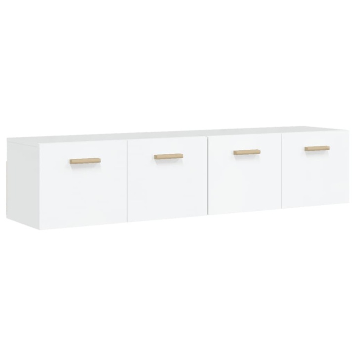 Комплект стенни шкафове vidaXL, 2 бр, Бял гланц, 80x35x36,5 см, Инженерно дърво, 13.5 Kg
