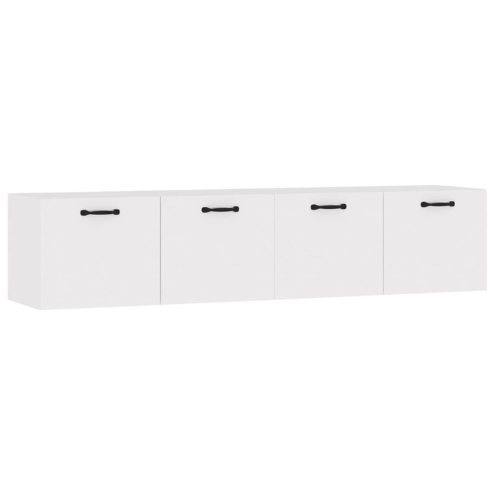 Комплект стенни шкафове vidaXL, 2 бр, Бял гланц, 60x36,5x35 см, Инженерно дърво, 11.3 Kg