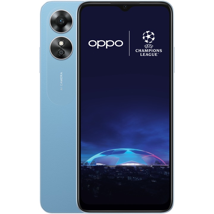 Смартфон OPPO A17, 64GB, 4GB RAM, 4G, Lake Blue