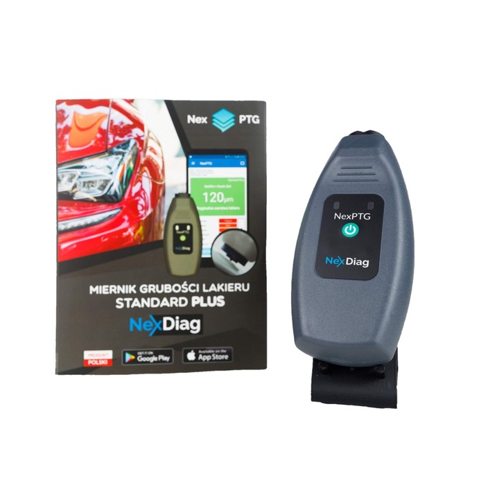 Tester masurare grosime vopsea, NexPTG, Fara fir, Gri/Negru