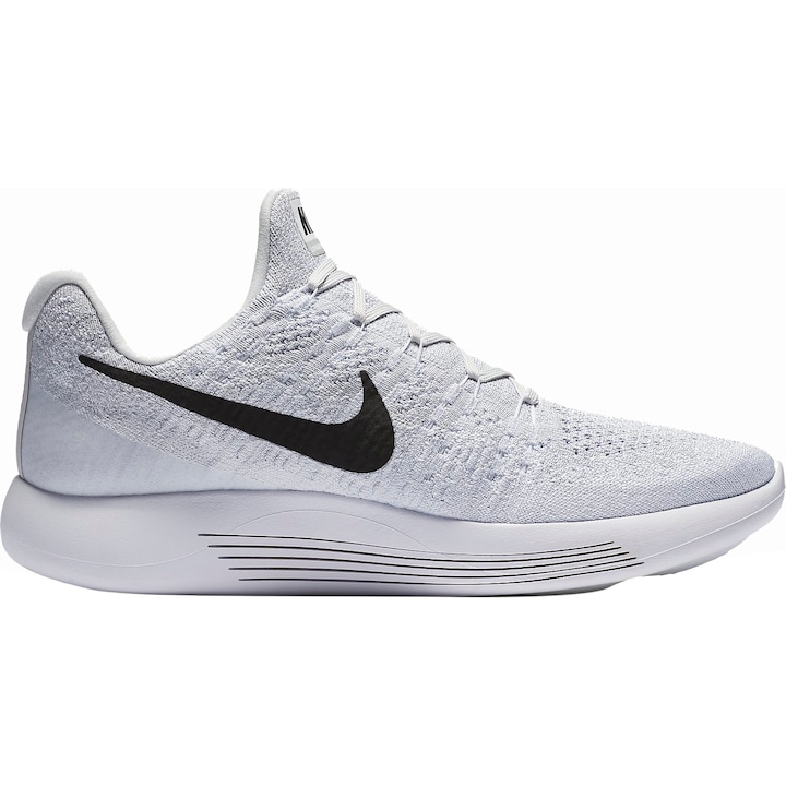 Nike LunarEpic Low Flyknit Férfi futócipő, Fehér/Fekete, 41