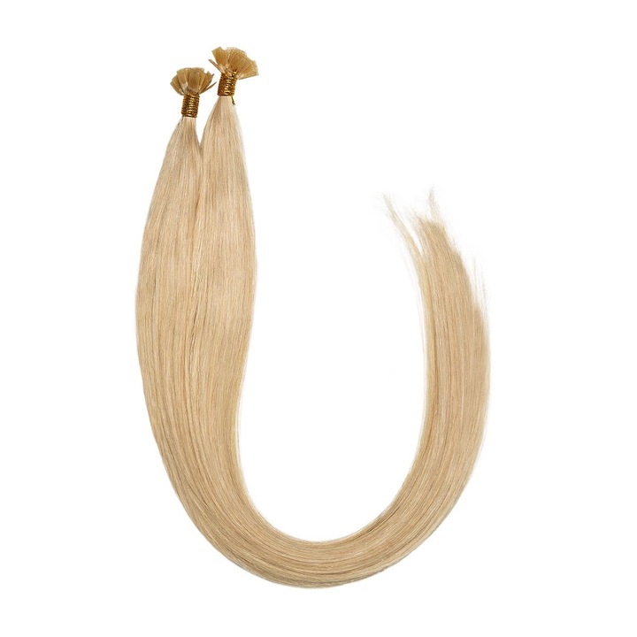 Extensie pentru par, Indiva, Keratina, 50x100 cm, Blond