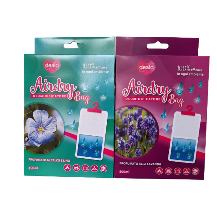 Set 2 dezumidificatoare dulap, Dealo transparent