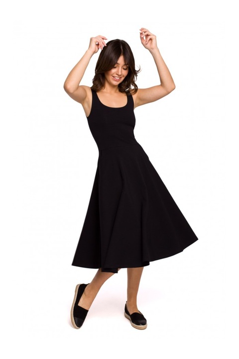 Rochie evazata cu bretele subtiri, Зелен