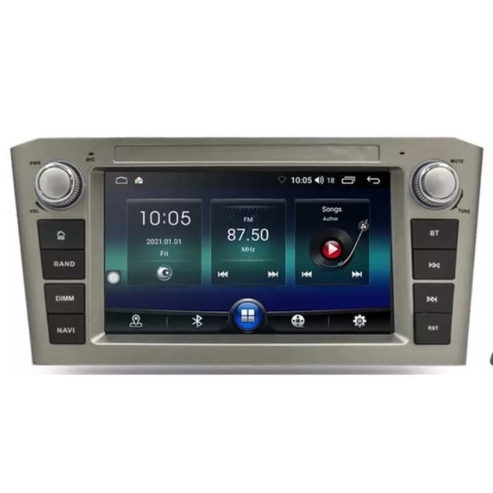 Multimedia cu navigatie, Pentru Toyota Avensis T25, 2002-2008, Android, 4+1+16, Gri