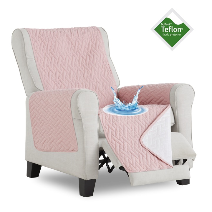 Водоустойчив калъф за фотьойл, пудрово розов тефлон, 55 см