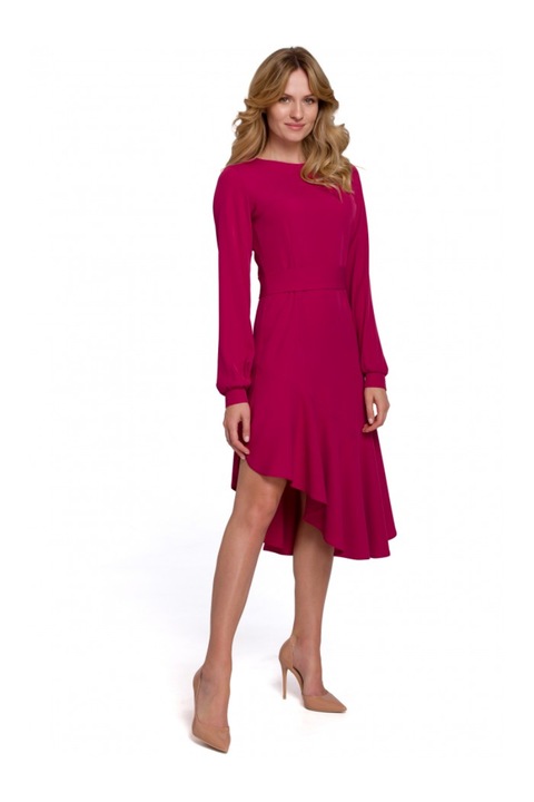 Rochie cu volan flamenco. Makover. Poliester. Mov. S