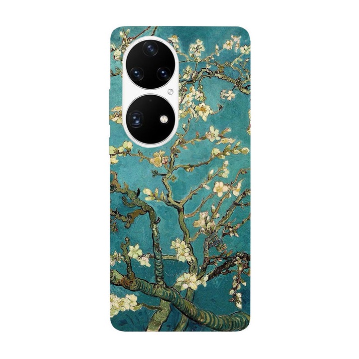 Кейс съвместим с модел Huawei Nova Y70 Almond Blossoms Van Gogh, силикон, TPU, обратното