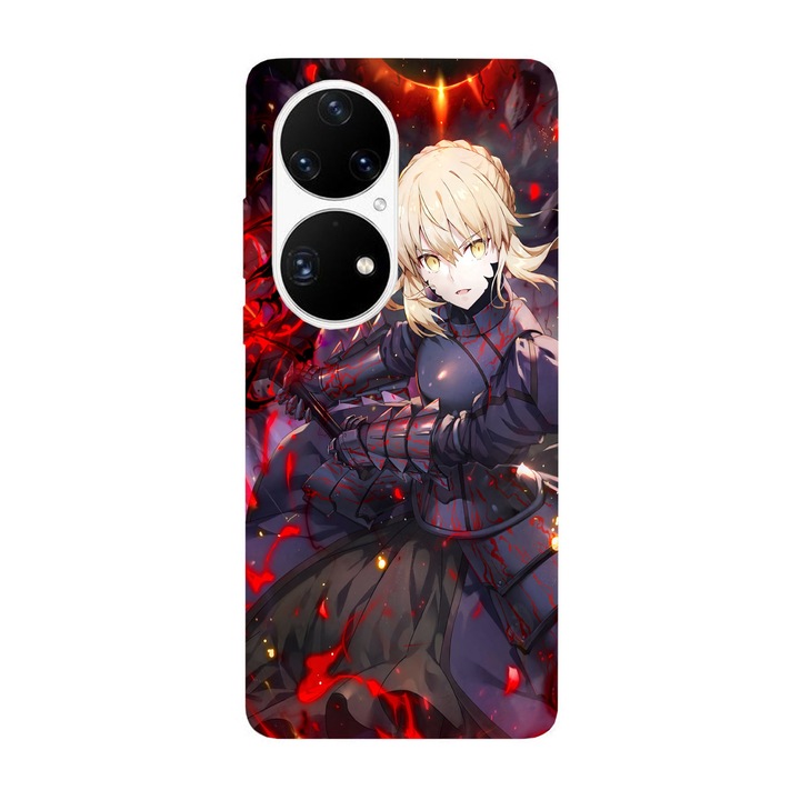 Кейс съвместим с модел Huawei P50 Pro Alter Saber Fate Grand Order, силикон, TPU, обратното