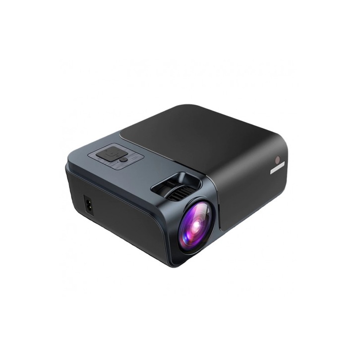 Cheerlux LED videoprojektor, Android 9.0, 5000 lumen, LCD 1080P Full-HD képminőség, házimozi, játékok, irodai prezentációk, fekete, felbontás 1920 x 1080, C50ANDROID