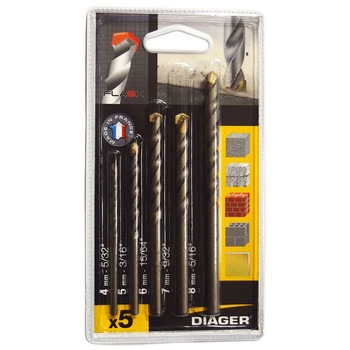 Truse de burghie Diager, cu coada cilindrica, 4-8, 5 piese Truse de burghie Diager, cu coada cilindrica, 4-8, 5 piese