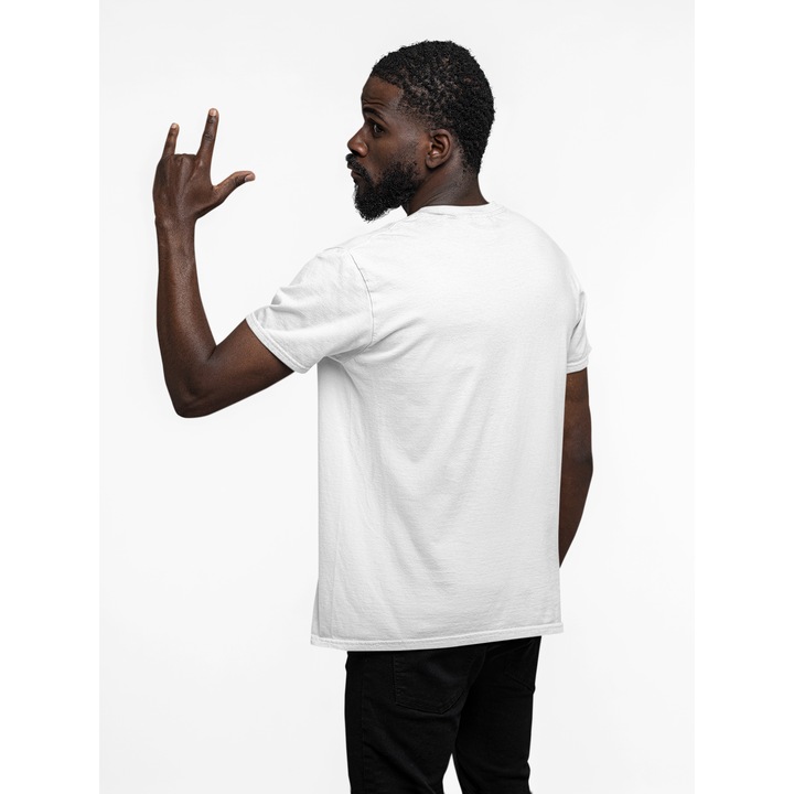 Tricou personalizat pentru barbati cu imprimeu, Coma, Bumbac, Alb, L