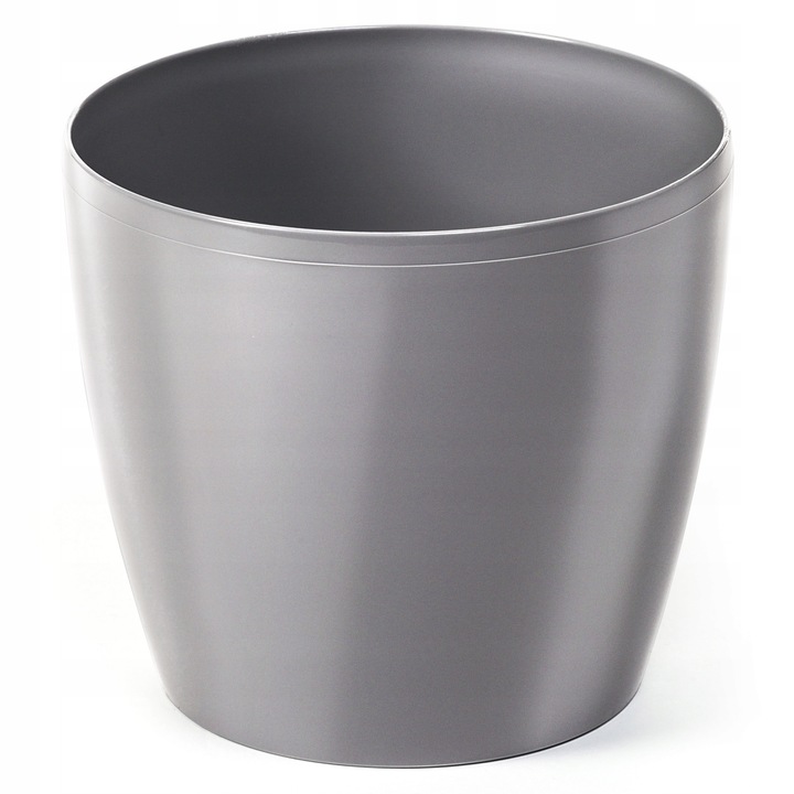 Ghiveci, Lamela, Plastic, 15.9 cm, 3.1 l, Argintiu