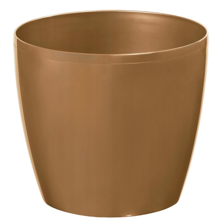 Ghiveci, Lamela, Plastic, 15.9 cm, 3.1 l, Auriu