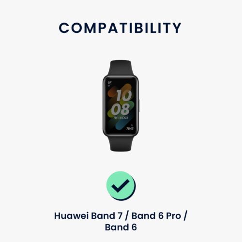 Kwnmobile 2-Pack TPU Case For Honor Band 7/6 & Huawei Band 7/6 - Black/Transparent Protective Sleeve Cover
