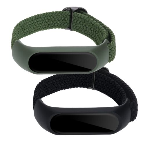 2-Pack Nylon Replacement Straps For Xiaomi Mi Band 6/5 - Adjustable Sport Wristbands With Secure Clasp