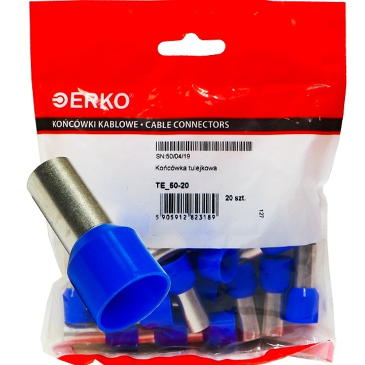 Pini terminali cu izolatie TE 50/20 20 buc ERKO