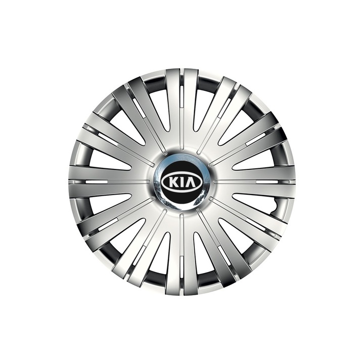 Set 4 Capace Roti CREATIVE REY® potrivite jantelor de 15 inch, pentru Kia, model Active Crom