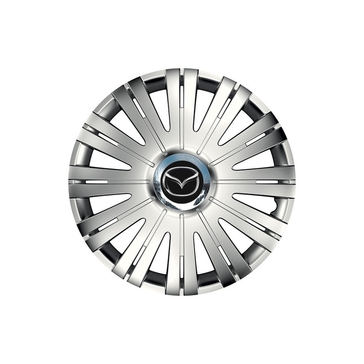 Set 4 Capace Roti CREATIVE REY® potrivite jantelor de 16 inch, pentru Mazda, model Active Crom