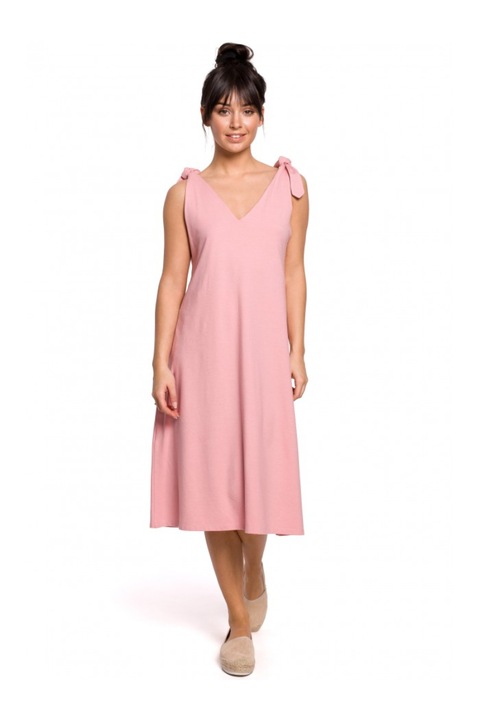 Rochie Roz din Bumbac/Elastan, Roz, S